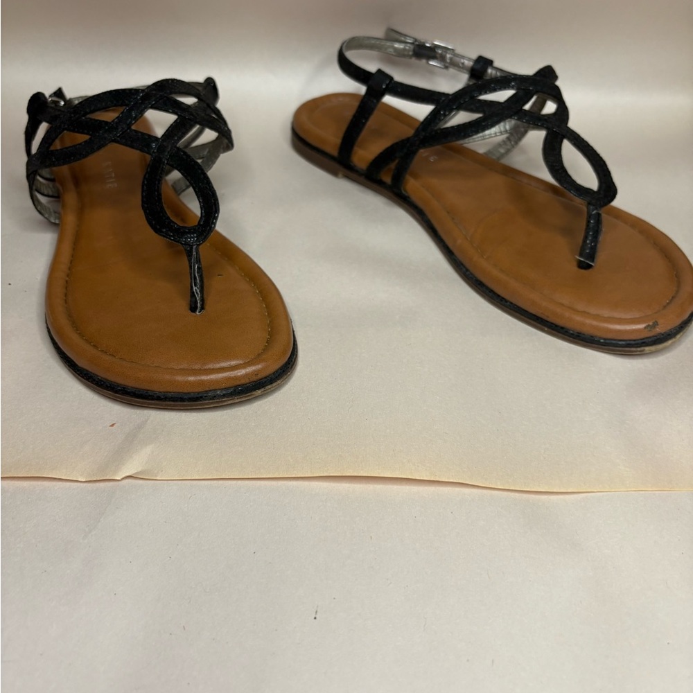 Elegant Black and Tan Women's Sandals